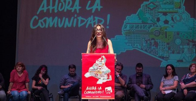 Sol Sánchez durante un acto de IU para la Comunidad de Madrid / Izquierda Unida