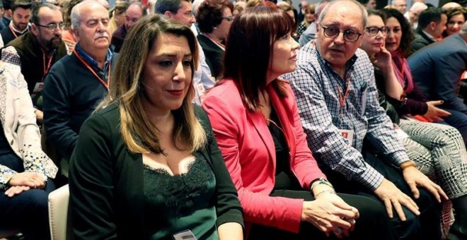 Susana Díaz, en el Comité Federal del PSOE de este domingo. EFE/JJ Guillén