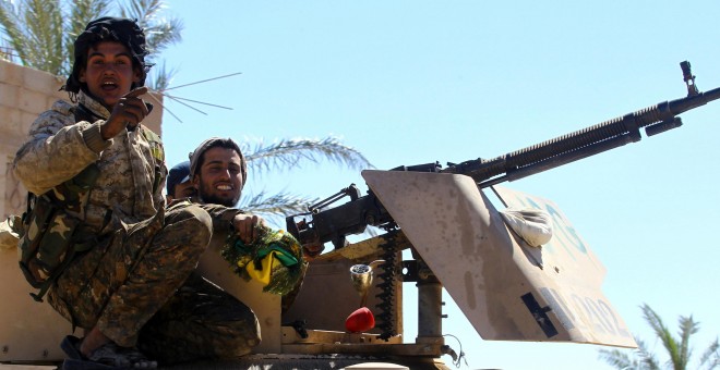 Miembros de las Fuerzas de Siria Democrática en Baghouz, en la provincia siria de Deir Al Zor. - REUTERS