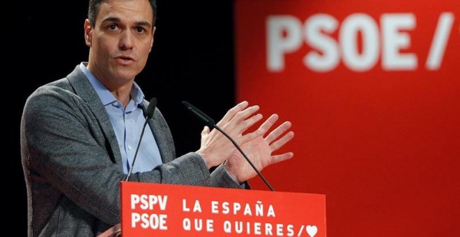 Pedro Sánchez, este sábado en un acto en Alicante / EFE.