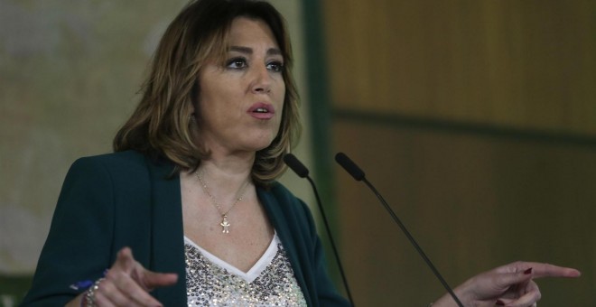 Susana Díaz, en el Parlamento de Andalucía