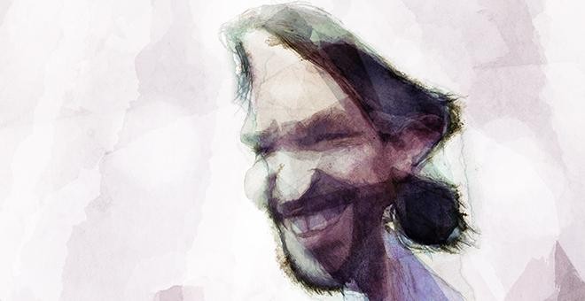 Retrato del líder de Unidas Podemos, Pablo Iglesias, realizado por el ilustrador Thorsten Rienth. – PÚBLICO