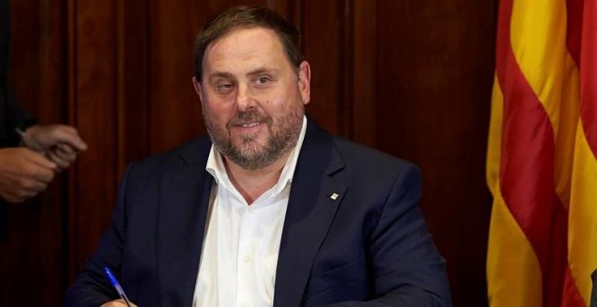 El líder y candidato de ERC, Oriol Junqueras, en una imagen de archivo. EFE