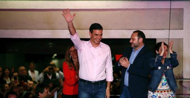 El candidato a la presidencia del Gobierno, Pedro Sánchez
