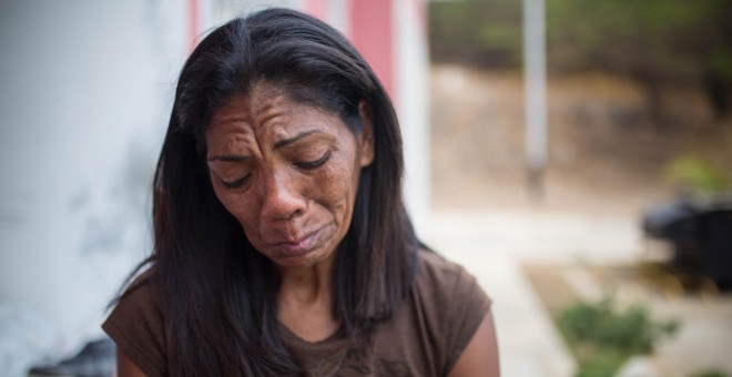 Inés Esparragoza, madre de Orlando Figuera, el joven apuñalado y quemado vivo en Caracas durante las protestas opositoras de 2017. JAIRO VARGAS