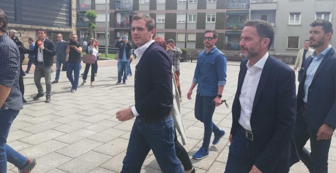 Albert Rivera llega a Ugao-Miraballes. - D.B.