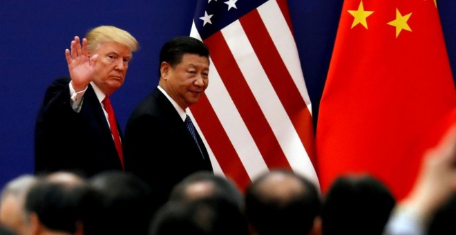 El presidente de EEUU, Donald Trump, y su homólogo Xi Jinping en un encuentro en Pekín | Reuters