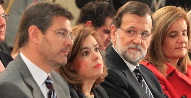 Rafael Catalá, Soraya Saenz de Santamaría, Mariano Rajoy y Fátima Báñez | Europa Press