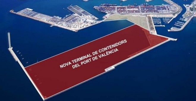 16/08/2019 - Fotos aéreas del puerto de Vàlencia, espacio que ocupará la ampliación norte