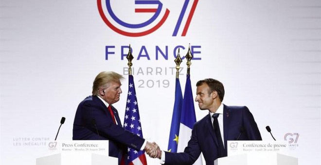 Emmanuel Macron y Donald J. Trump. EFE