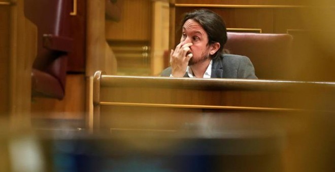 Pablo Iglesias, hace unos días en el Congreso. EFE/Emilio Naranjo