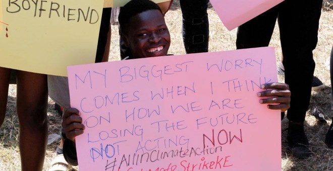 20-09-2019.- Protestas ecologistas en Nairobi, Kenia. REUTERS/Njeri Mwangi