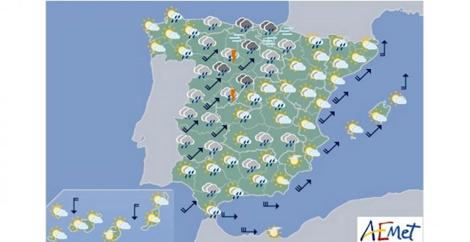 Previsión para este 19 de octubre. EFE