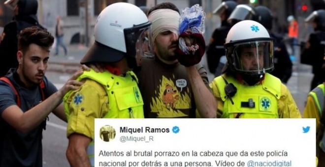 Las redes se hacen eco de los excesos policiales en Catalunya. / TREMENDING