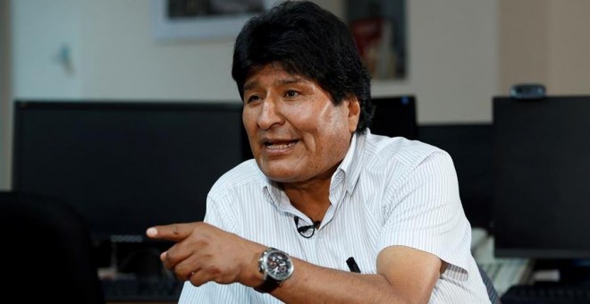 17/11/2019.- El expresidente de Bolivia Evo Morales este domingo 17 de noviembre de 2019 durante una entrevista con Efe en Ciudad de México (México). Morales tiene 'mucho miedo' a que estalle en Bolivia una guerra civil por lo que hizo un llamamiento este