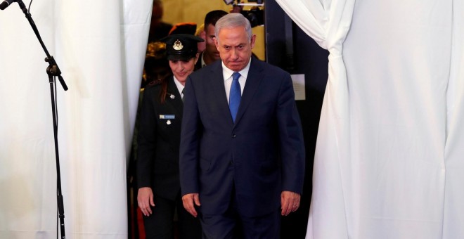 Benjamin Netanyahu durante una reunión en Jerusalén. REUTERS / Ronen Zvulun