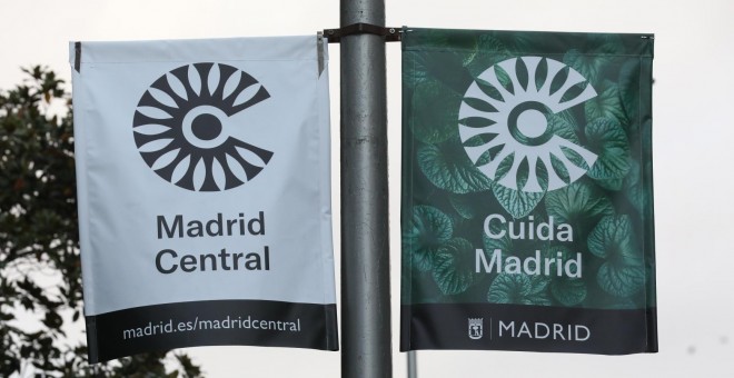 Carteles anunciadores de Madrid Central. / Ayuntamiento de Madrid.