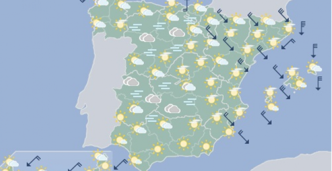 Previsión meteorológica para el 10/12/2019./ Aemet