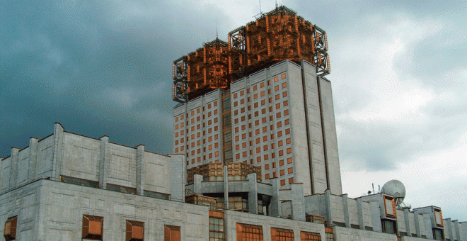 Sede central de la Academia de Ciencias de Rusia, edificio de la era soviética en Moscú. PLOS