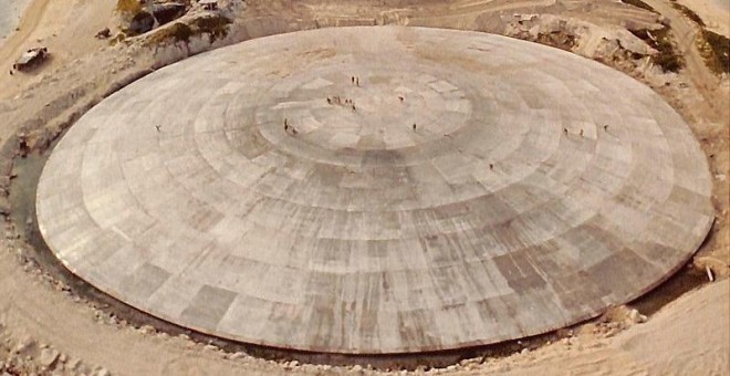 La cúpula en la isla de Runit, en las Islas Marshall. WIKIPEDIA