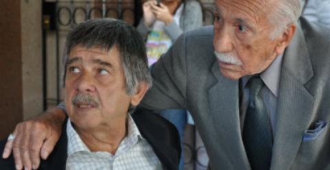 El abogado Carlos Slepoy y Darío Rivas, uno de los primeros querellantes contra los crímenes franquistas. A.D.