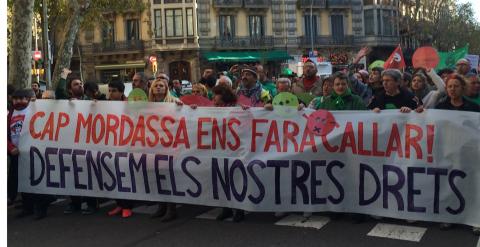 Manifestación contra la 'ley mordaza' en BCN