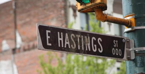East Hastings Street, una de las zonas más degradadas de Vancouver. Q. C.