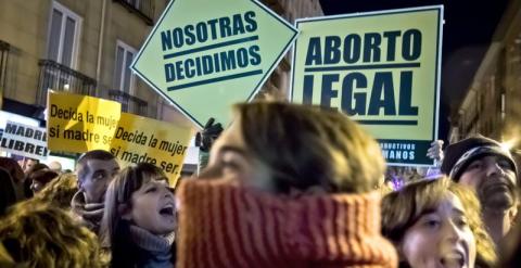 Manifestación en Madrid por el aborto legal. EFE/Emilio Naranjo