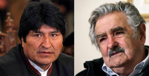 Evo Morales y Jose Mujica. EFE