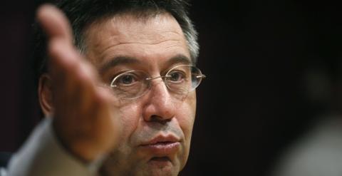 Bartomeu, durante su comparecencia. REUTERS/Albert Gea