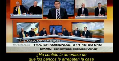 Grito de desesperación en la televisión griega