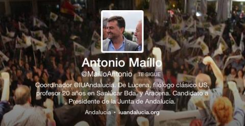 Cabecera del perfil de twitter de Antonio Maíllo