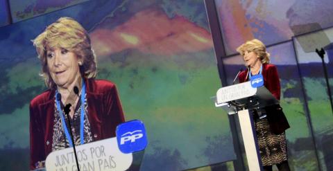 La presidenta del PP de Madrid, Esperanza Aguirre, durante la recienter convención nacional del Partido Popular. EFE/Víctor Lerena