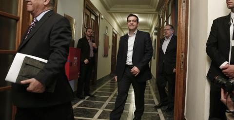 El primer ministro griego,  Alexis Tsipras, a su llegada a la primera reunión del consejo de ministros. REUTERS/Alkis Konstantinidis