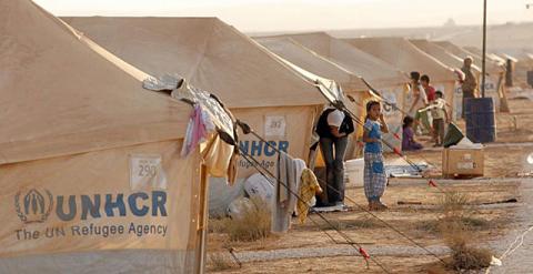 Foto de archivo de refugiados sirios en un campamento jordano. / EFE