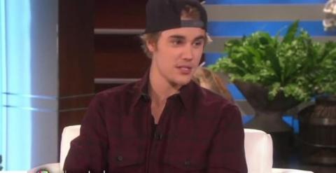 Justin Bieber durante la entrevista.