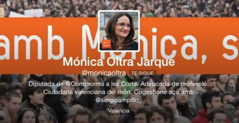 Perfil de Mónica Oltra en Twitter