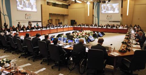 Vista general de la reunión de ministros de Finanzas y responsables e los bancos centrales de los países del G-20, en Estambul (Turquía). REUTERS/Osman Orsal