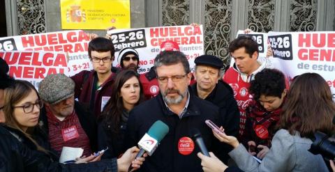 Estudiantes, profesores y otros colectivos en la huelga contra el decreto 3+2./ EUROPA PRESS