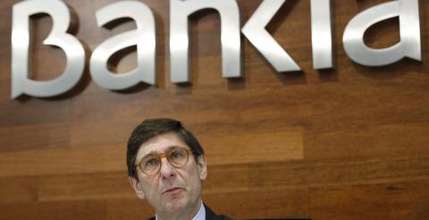 El presidente de Bankia, José Ignacio Goirigolzarri, durante su comparecencia ante los medios donde ofreció los resultados de la entidad. -EFE