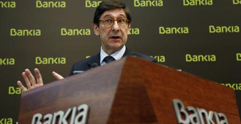 El presidente de Bankia, Jose Ignacio Goirigolzarri,  en la presentación de resultados de la entidad en 2014. REUTERS/Susana Vera