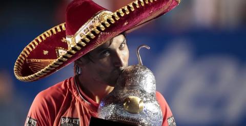 David Ferrer tras ganar su cuarto título en el Abierto de México. /EFE
