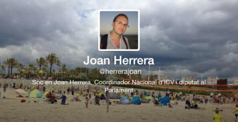 Perfil de Twitter de Joan Herrera.