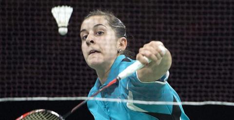 Carolina Marín, durante un partido. EFE