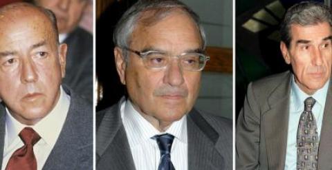 Los exministros franquistas José Utrera Molina, Rodolfo Martín Villa y Fernando Suárez. EFE