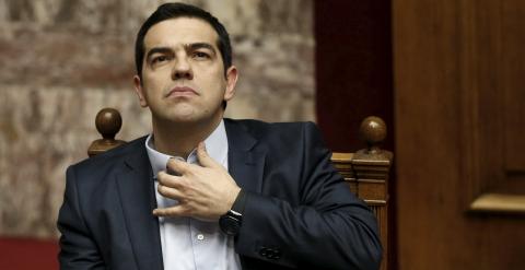 El primer ministro griego Alexis Tsipras, durante la sesión plenaria del Parlamento heleno en la que presentó su plan de reformas. REUTERS/Alkis Konstantinidis