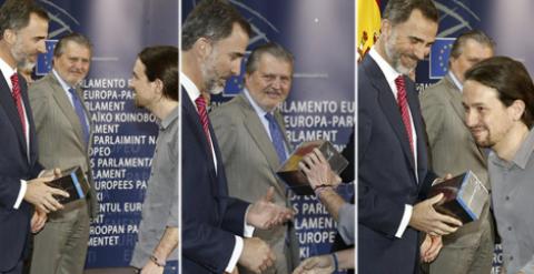 El regalo de Pablo Iglesias a uno de los socios del dictador sudí (IMAGENES)