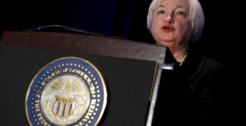 La presidenta de la Reserva Federal (el banco central de EEUU), Janet Yellen. REUTERS/Yuri Gripas