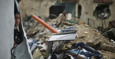 La Franja de Gaza aún sufre las consecuencias de los bombardeos israelíes. - REUTERS