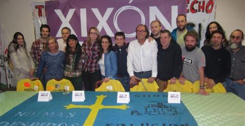 Grupo de Podemos Gijón. /EUROPAPRESS